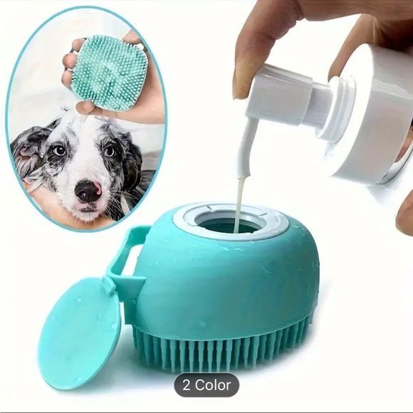 2-in-1 Silicone Pet Grooming and Massage Brush for Dogs & Cats - Picture 2 of 5